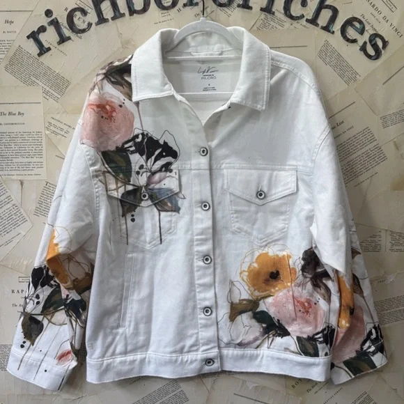 Anthropologie The Weston Denim Boyfriend Jacket By Pilcro Leigh Viner Edition